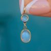Antique 9ct Gold Moonstone Drop Pendant